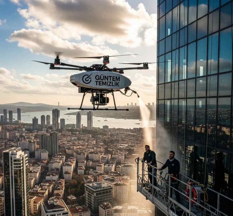 Drone ile cam temizliği hizmetleri İstanbul