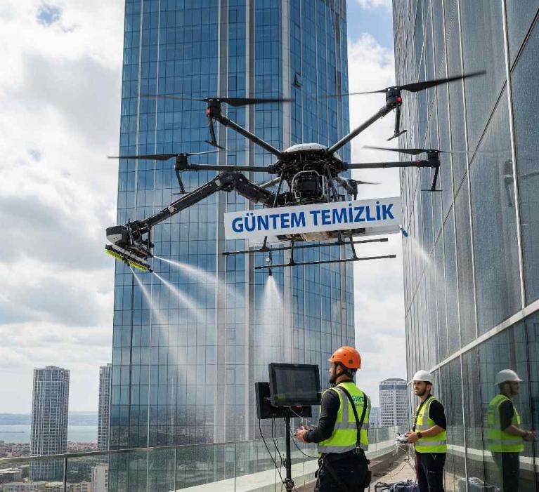 Drone ile dış cephe temizliği hizmetleri