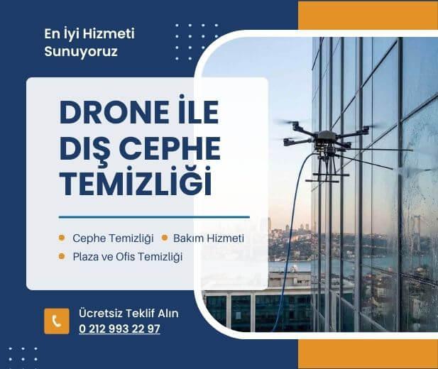 Drone destekli cam ve bina yüzeyi temizlik uygulaması