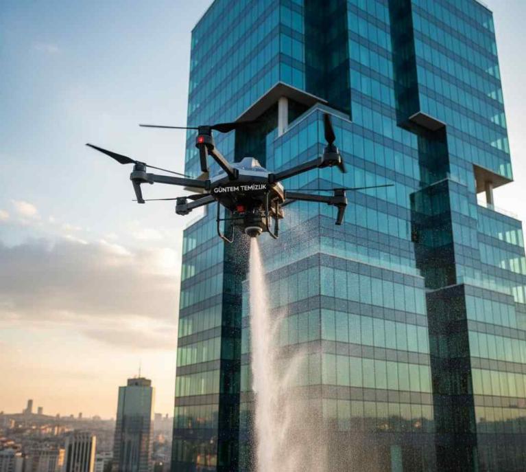 Drone ile Levent cam temizliği hizmetleri