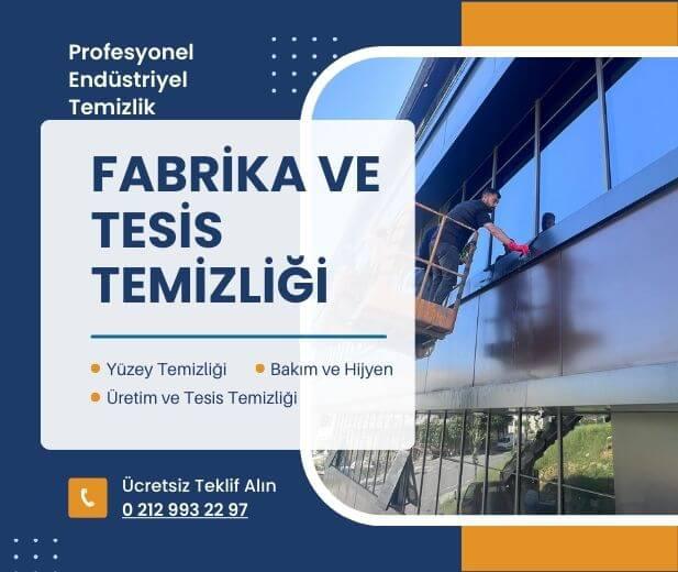 Fabrika sahasında endüstriyel alan temizliği çalışması